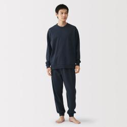 無印良品 MUJI 无印良品 男式 毛圈棉 长袖家居服套装男士睡衣夏