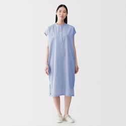 無印良品 MUJI 无印良品 女式 凉感套头连衣裙 女装裙子中长裙宽松纯棉夏季