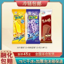 伊利 45支】伊利冰工厂清爽蓝莓冰淇淋冰片蜜桃冰激凌克力棒巧克力雪糕