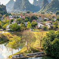阳朔香樟华苹度假别墅 单卧泳池双床别墅2晚(连住)