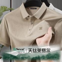 罗蒙 肌理感商务polo衫男短袖t恤男式t恤