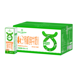 1号会员店 4.0g蛋白有机纯牛奶 200ml*20盒