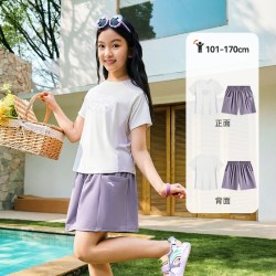 安踏 女童速干短袖短裤运动套装