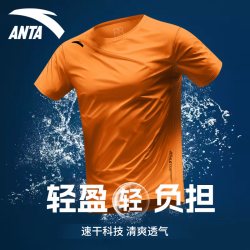 安踏 冰丝短袖速干衣t恤男2026夏季新款透气健身跑步羽毛球服上衣