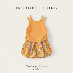 insbobo 女童夏套装女宝宝漂亮的衣服儿童夏装夏季多巴胺穿搭好看洋气童装