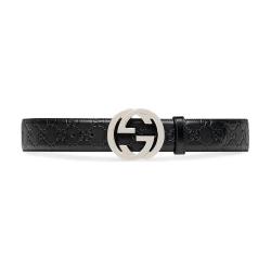 GUCCI 【压花】男女同款休闲商务皮带 4CM