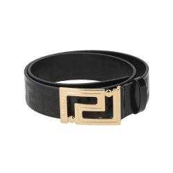 VERSACE 男士牛皮革Greca不可裁剪皮带腰带4cm