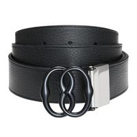 BALLY 男士牛皮经典logo板扣式腰带皮带