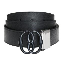 BALLY 男士牛皮经典logo板扣式腰带皮带