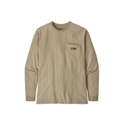 Patagonia 日潮跑腿Patagonia巴塔哥尼亚男士T恤棕色百搭工作口袋53385长袖