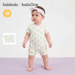 巴拉巴拉 balaOne 宝宝连体衣婴儿哈衣夏季两件装清爽