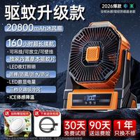 shezi 户外风扇露营充电车载超长续航桌面风扇学生宿舍 升级款20800mAh续航160小时