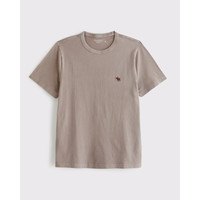 Abercrombie & Fitch 经典小麋鹿图案水洗棉T恤 棕色 S