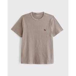 Abercrombie & Fitch 经典小麋鹿图案水洗棉T恤 棕色 S