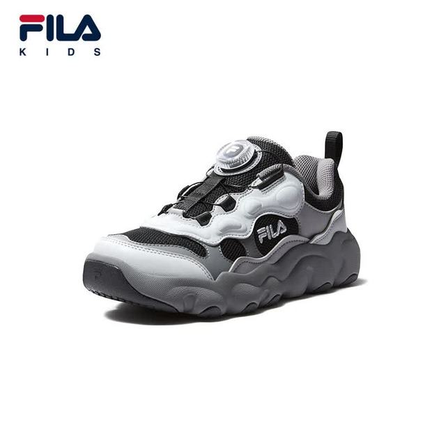 FILA 旋钮扣儿童篮球鞋 黑/铁锈灰-BS 36码