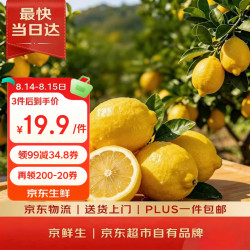 京鲜生 安岳黄柠檬16粒 单果95g起