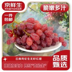 京鲜生 克伦生无籽红提4斤装 葡萄 提子 生鲜水果 源头直发 易掉粒