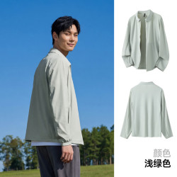 真维斯 男装休闲翻领长袖夹克2026夏季新品男士青年百搭外套男JE 浅绿色2710 S