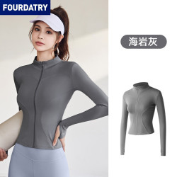 FOURDATRY 春秋运动外套长袖跑步修身高弹健身瑜伽服上衣