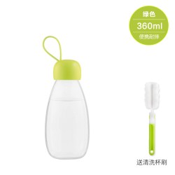 基本生活 H1141 塑料杯 带盖带提绳 401mL-500mL 军绿色