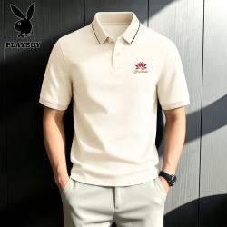 PLAYBOY 短袖polo衫男款夏季2026新款男士上衣重磅休闲半袖翻领百搭t恤男