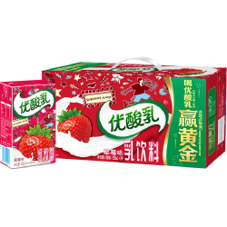 伊利 优酸乳草莓味/原味含乳牛奶 250ml*24盒