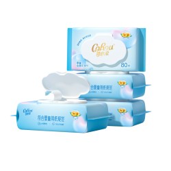 可心柔 湿巾婴儿手口屁专用新生儿宝宝湿纸巾儿童洁面大包湿巾80抽