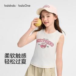 巴拉巴拉 学院风女童背心无袖T恤