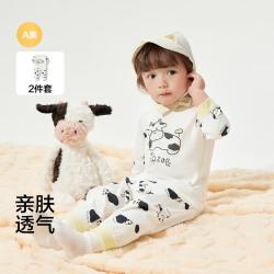 巴拉巴拉 拜年服两件套婴儿秋衣套装