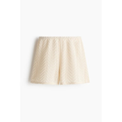 H&M HM女装裤子2026夏季新款悠然夏日风松紧腰透气针织短裤1343227
