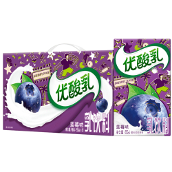 伊利 优酸乳 蓝莓味 250ml*24盒 乳饮料