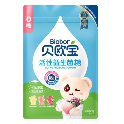 贝欧宝 0糖活性益生菌 混合口味 450g*1袋 小熊软糖