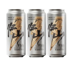 山乘酿造归山流体果泥西打果酒500ml*3罐黄皮白桃汁水果精酿啤酒