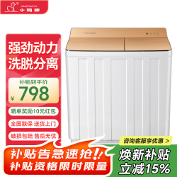 小鸭 半自动家用双缸双桶大容量小型租房宿舍波轮双杠强力去污