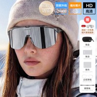 移动端：kuwayo 空蛹户外徒步登山防雾偏光运动眼镜墨镜爬雪山防雪盲护目镜