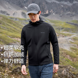 拓路者 针织软壳衣 黑色 M 男士夹克