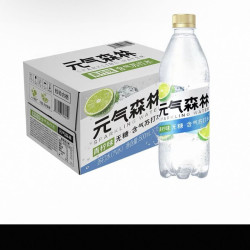 元气森林 含气苏打水无甜气泡水青柠味500mL*15瓶整箱