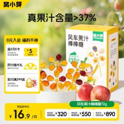 窝小芽 风车果汁棒棒糖 6支装 婴幼儿零食