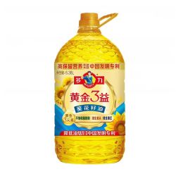 多力 黄金3益葵花籽油 物理压榨 零反式脂肪酸 6.38L