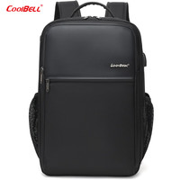 coolbell COOL BELL户外防盗防水大容量旅行包可上飞机商务出差通勤电脑包15.6寸 黑色8301