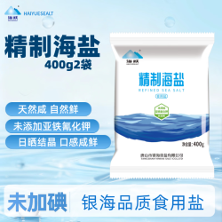 海跃 精制海盐（未加碘）400g*2袋