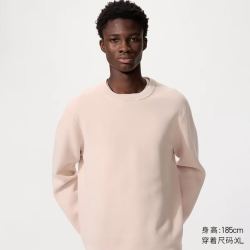 优衣库 罗纹圆领针织衫/长袖优衣库男装女装毛衣毛衫481722
