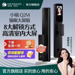 德施曼 智能锁Q2M猫眼版逗留抓拍指纹密码锁防盗猫眼大屏家用小嘀2