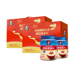 桂格 即食燕麦片礼盒2kg*2盒麦片节庆