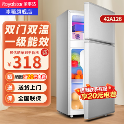 荣事达 42A126 冷藏冷冻两用 小型双门冰箱 42L 银色