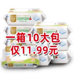 贝怡润 婴幼儿湿巾纸10大包新生儿童宝宝男女学生成人手口屁屁通用湿纸巾