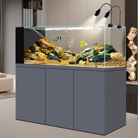 移动端：创渔 客厅家用溪流缸超白玻璃原生造景2026新款鱼缸大型底滤带柜子