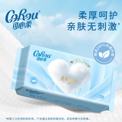 可心柔 婴儿绵柔巾干湿两用洗脸巾加大加厚一次性60抽多规格囤货装
