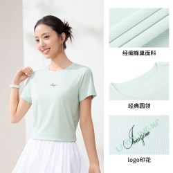 361° 361速干运动T恤女士2026夏季新款轻薄透气运动短袖女子圆领运动服