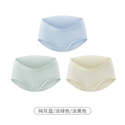 嫚熙 孕妇内裤*3女怀孕早期中晚期月子专用纯棉抗菌低腰托腹大码短裤